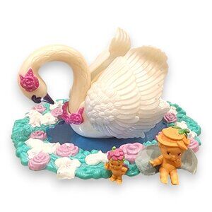Vintage Kenner 1993 Fairy Winkles Mirror Swan Set with Fairies